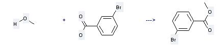 Methyl 3-bromobenzoate can be prepared by methanol with 3-bromo-benzoic acid.